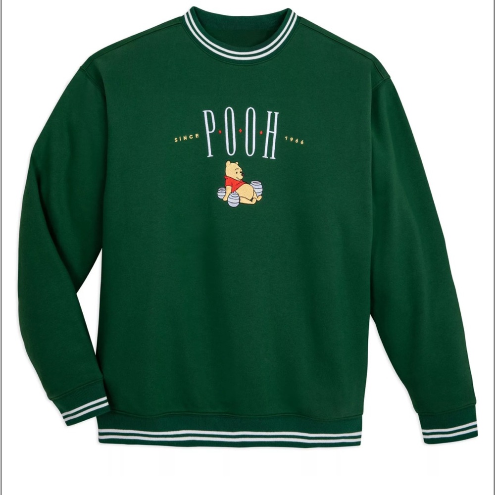 Winnie the pooh green crewneck (great condition!)